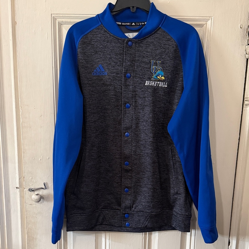 Adidas University of Delaware Blue Hens Basketball Jacket Size M